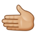 Leftwards Hand: Medium-light Skin Tone Emoji Copy Paste ― 🫲🏼 - samsung