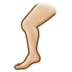 Leg: Medium-light Skin Tone Emoji Copy Paste ― 🦵🏼 - samsung