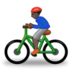 Man Biking: Dark Skin Tone Emoji Copy Paste ― 🚴🏿‍♂ - samsung