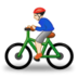 Man Biking: Light Skin Tone Emoji Copy Paste ― 🚴🏻‍♂ - samsung