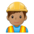 Man Construction Worker: Medium Skin Tone Emoji Copy Paste ― 👷🏽‍♂ - samsung