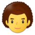 Man: Curly Hair Emoji Copy Paste ― 👨‍🦱 - samsung