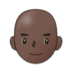 Man: Dark Skin Tone, Bald Emoji Copy Paste ― 👨🏿‍🦲 - samsung