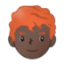 Man: Dark Skin Tone, Red Hair Emoji Copy Paste ― 👨🏿‍🦰 - samsung