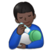 Man Feeding Baby: Dark Skin Tone Emoji Copy Paste ― 👨🏿‍🍼 - samsung