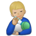 Man Feeding Baby: Medium-light Skin Tone Emoji Copy Paste ― 👨🏼‍🍼 - samsung