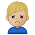 Man Frowning: Medium-light Skin Tone Emoji Copy Paste ― 🙍🏼‍♂ - samsung