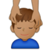 Man Getting Massage: Medium Skin Tone Emoji Copy Paste ― 💆🏽‍♂ - samsung