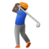 Man Golfing: Dark Skin Tone Emoji Copy Paste ― 🏌🏿‍♂ - samsung