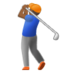Man Golfing: Medium-dark Skin Tone Emoji Copy Paste ― 🏌🏾‍♂ - samsung