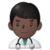 Man Health Worker: Dark Skin Tone Emoji Copy Paste ― 👨🏿‍⚕ - samsung