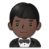 Man In Tuxedo: Dark Skin Tone Emoji Copy Paste ― 🤵🏿‍♂ - samsung