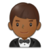 Man In Tuxedo: Medium-dark Skin Tone Emoji Copy Paste ― 🤵🏾‍♂ - samsung
