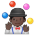 Man Juggling: Dark Skin Tone Emoji Copy Paste ― 🤹🏿‍♂ - samsung