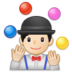 Man Juggling: Light Skin Tone Emoji Copy Paste ― 🤹🏻‍♂ - samsung