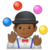 Man Juggling: Medium-dark Skin Tone Emoji Copy Paste ― 🤹🏾‍♂ - samsung