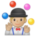 Man Juggling: Medium-light Skin Tone Emoji Copy Paste ― 🤹🏼‍♂ - samsung