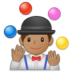 Man Juggling: Medium Skin Tone Emoji Copy Paste ― 🤹🏽‍♂ - samsung