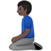 Man Kneeling: Dark Skin Tone Emoji Copy Paste ― 🧎🏿‍♂ - samsung