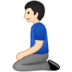Man Kneeling: Light Skin Tone Emoji Copy Paste ― 🧎🏻‍♂ - samsung