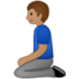 Man Kneeling: Medium Skin Tone Emoji Copy Paste ― 🧎🏽‍♂ - samsung