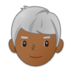 Man: Medium-dark Skin Tone, White Hair Emoji Copy Paste ― 👨🏾‍🦳 - samsung