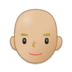 Man: Medium-light Skin Tone, Bald Emoji Copy Paste ― 👨🏼‍🦲 - samsung