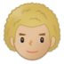 Man: Medium-light Skin Tone, Curly Hair Emoji Copy Paste ― 👨🏼‍🦱 - samsung