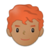 Man: Medium Skin Tone, Red Hair Emoji Copy Paste ― 👨🏽‍🦰 - samsung