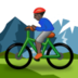 Man Mountain Biking: Dark Skin Tone Emoji Copy Paste ― 🚵🏿‍♂ - samsung