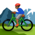 Man Mountain Biking: Medium-dark Skin Tone Emoji Copy Paste ― 🚵🏾‍♂ - samsung