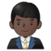Man Office Worker: Dark Skin Tone Emoji Copy Paste ― 👨🏿‍💼 - samsung