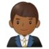 Man Office Worker: Medium-dark Skin Tone Emoji Copy Paste ― 👨🏾‍💼 - samsung