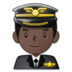 Man Pilot: Dark Skin Tone Emoji Copy Paste ― 👨🏿‍✈ - samsung
