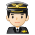 Man Pilot: Light Skin Tone Emoji Copy Paste ― 👨🏻‍✈ - samsung
