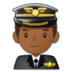 Man Pilot: Medium-dark Skin Tone Emoji Copy Paste ― 👨🏾‍✈ - samsung