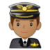 Man Pilot: Medium Skin Tone Emoji Copy Paste ― 👨🏽‍✈ - samsung