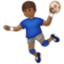 Man Playing Handball: Medium-dark Skin Tone Emoji Copy Paste ― 🤾🏾‍♂ - samsung