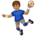 Man Playing Handball: Medium Skin Tone Emoji Copy Paste ― 🤾🏽‍♂ - samsung