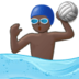 Man Playing Water Polo: Dark Skin Tone Emoji Copy Paste ― 🤽🏿‍♂ - samsung