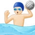 Man Playing Water Polo: Light Skin Tone Emoji Copy Paste ― 🤽🏻‍♂ - samsung