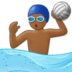 Man Playing Water Polo: Medium-dark Skin Tone Emoji Copy Paste ― 🤽🏾‍♂ - samsung