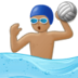 Man Playing Water Polo: Medium Skin Tone Emoji Copy Paste ― 🤽🏽‍♂ - samsung