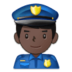 Man Police Officer: Dark Skin Tone Emoji Copy Paste ― 👮🏿‍♂ - samsung