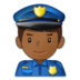 Man Police Officer: Medium-dark Skin Tone Emoji Copy Paste ― 👮🏾‍♂ - samsung