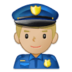 Man Police Officer: Medium-light Skin Tone Emoji Copy Paste ― 👮🏼‍♂ - samsung