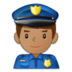 Man Police Officer: Medium Skin Tone Emoji Copy Paste ― 👮🏽‍♂ - samsung