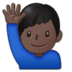 Man Raising Hand: Dark Skin Tone Emoji Copy Paste ― 🙋🏿‍♂ - samsung