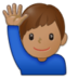 Man Raising Hand: Medium Skin Tone Emoji Copy Paste ― 🙋🏽‍♂ - samsung
