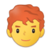 Man: Red Hair Emoji Copy Paste ― 👨‍🦰 - samsung